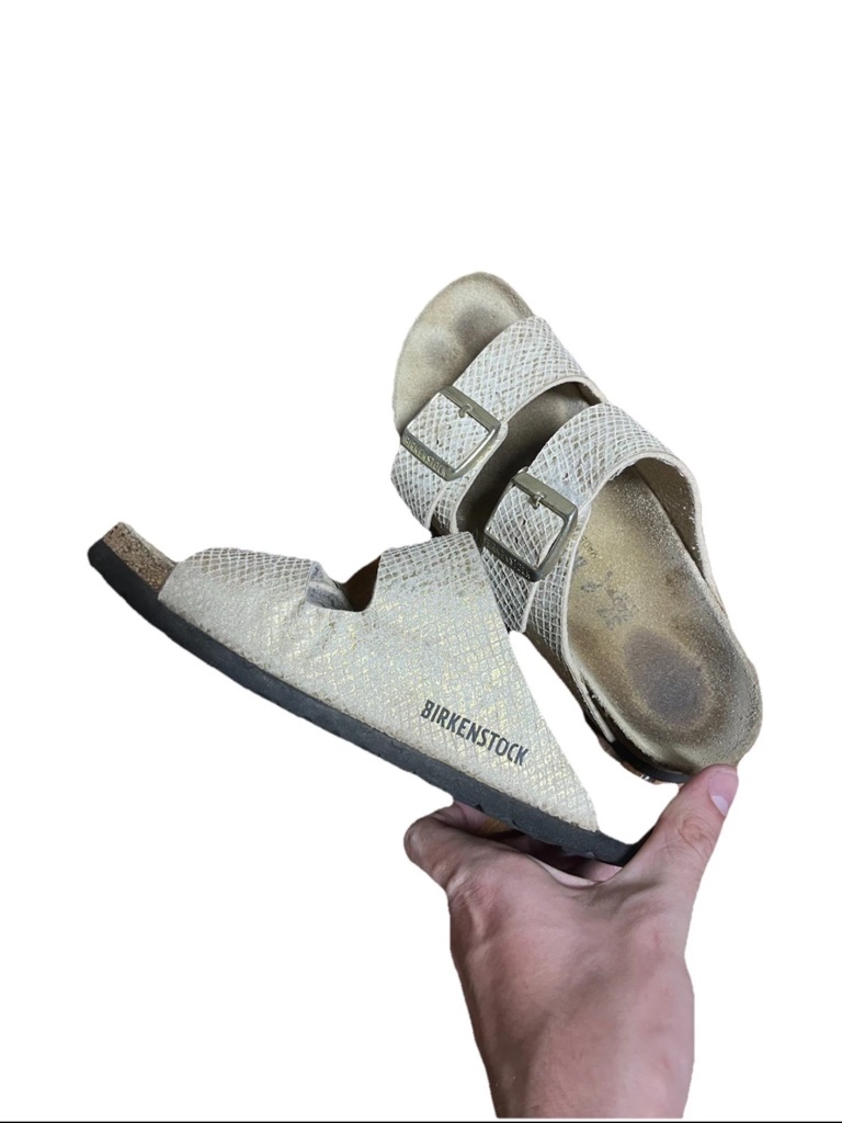 Birkenstock Arizona Shiny Python Eggshell Sandals - Size 37 (Us Women’s 6-6.5) — image 7 of 7